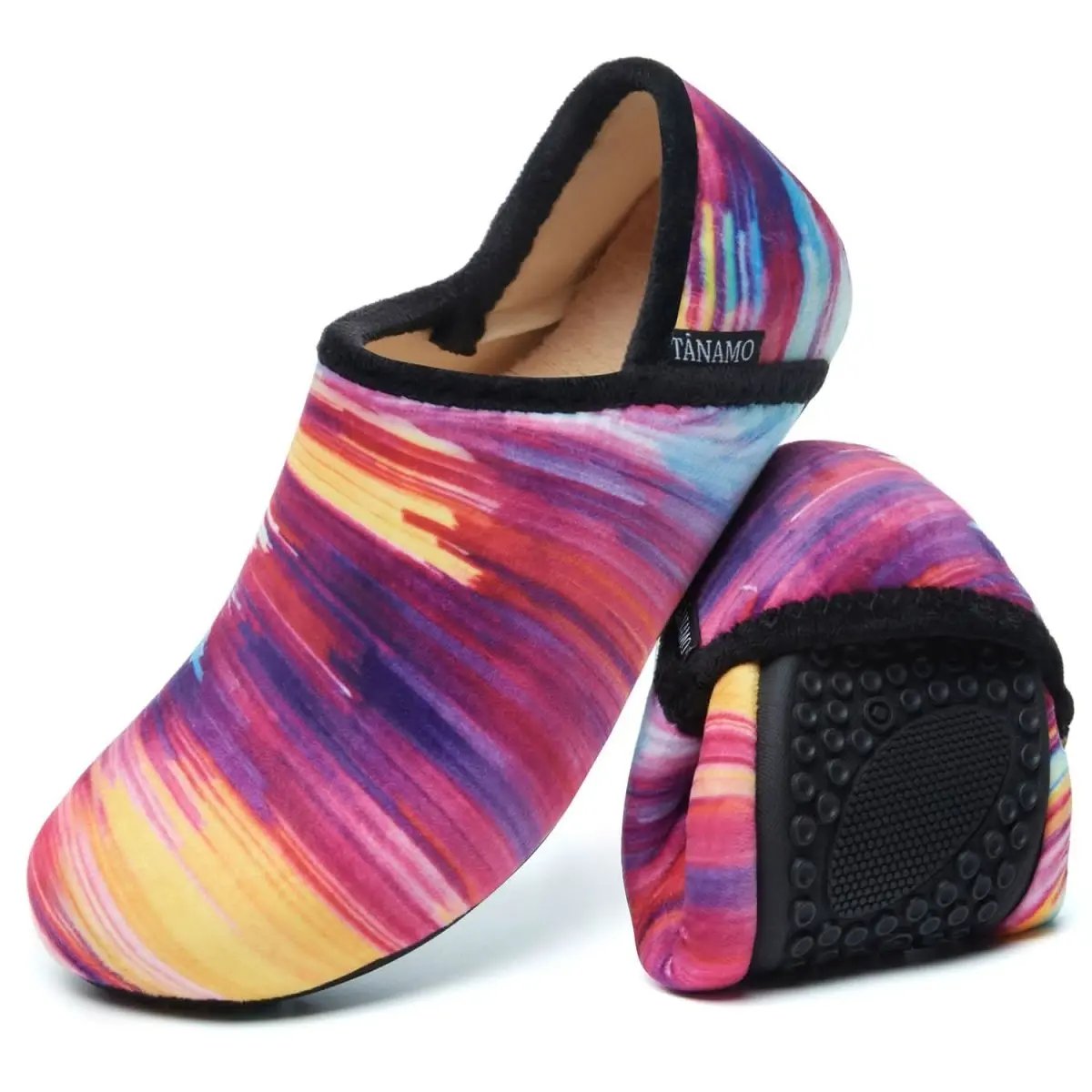 House Slippers for Women Men Indoor Barefoot Slippers Socks Furry Slip on House Shoes Cozy Comfy Slippers for Home Bedroom Travel Yoga - Love Salve